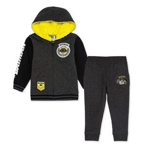 DC Comics Little Boys 2-Piece Batman Hoodie and Joggers Outfit, Gray, Size 4